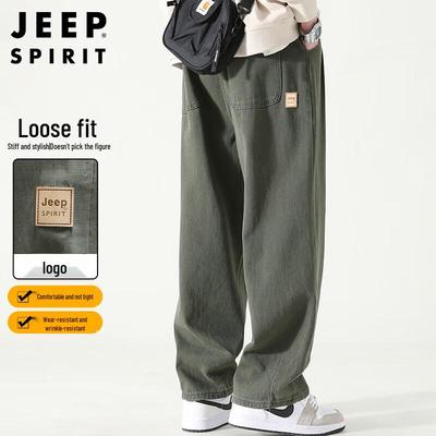 JEEP SPIRIT Men's Loose Fit Straight-Leg Casual Pants
