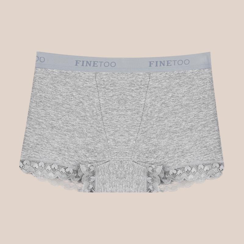 

Хлопковое кружевное цветочное нижнее белье Сексуальный пояс с надписью Дышащие с низкой посадкой Эластичные удобные трусы Спортивные защитные шорты S серый