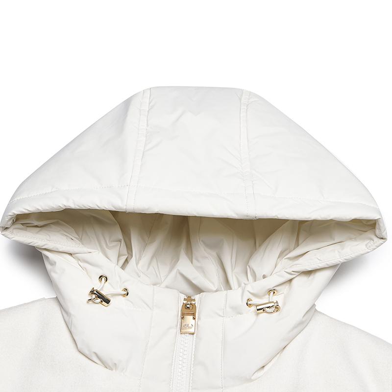 Fila Milano Series Warm Comfortable Versatile Casual Vest Women Vest Ceramic-White F11W515901FIV