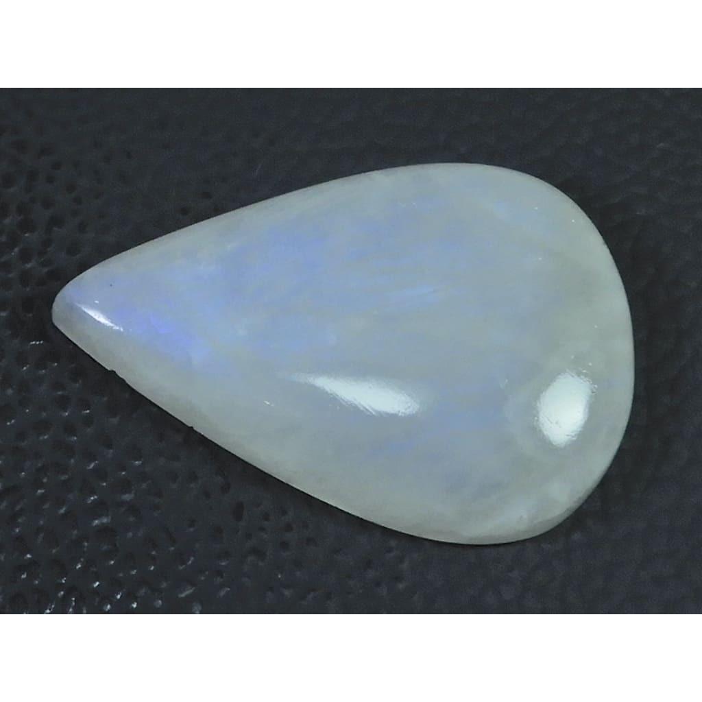 28X43X07 MM Natural Rainbow Moonstone Pear Cabochon Loose Gemstone 74Cts. C-1618