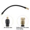 X AUTOHAUX Tire Valve Connection Pipe Air Inflator Extension Rubber Hose Vent Flexible Copper 30cm Female Thread for Car Motorcycle