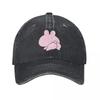 Vintage Butt Appeal Asamimichaan Baseball Caps Distressed Denim Washed Snapback Cap Cute Asamimi Unstructured Soft Caps Hat