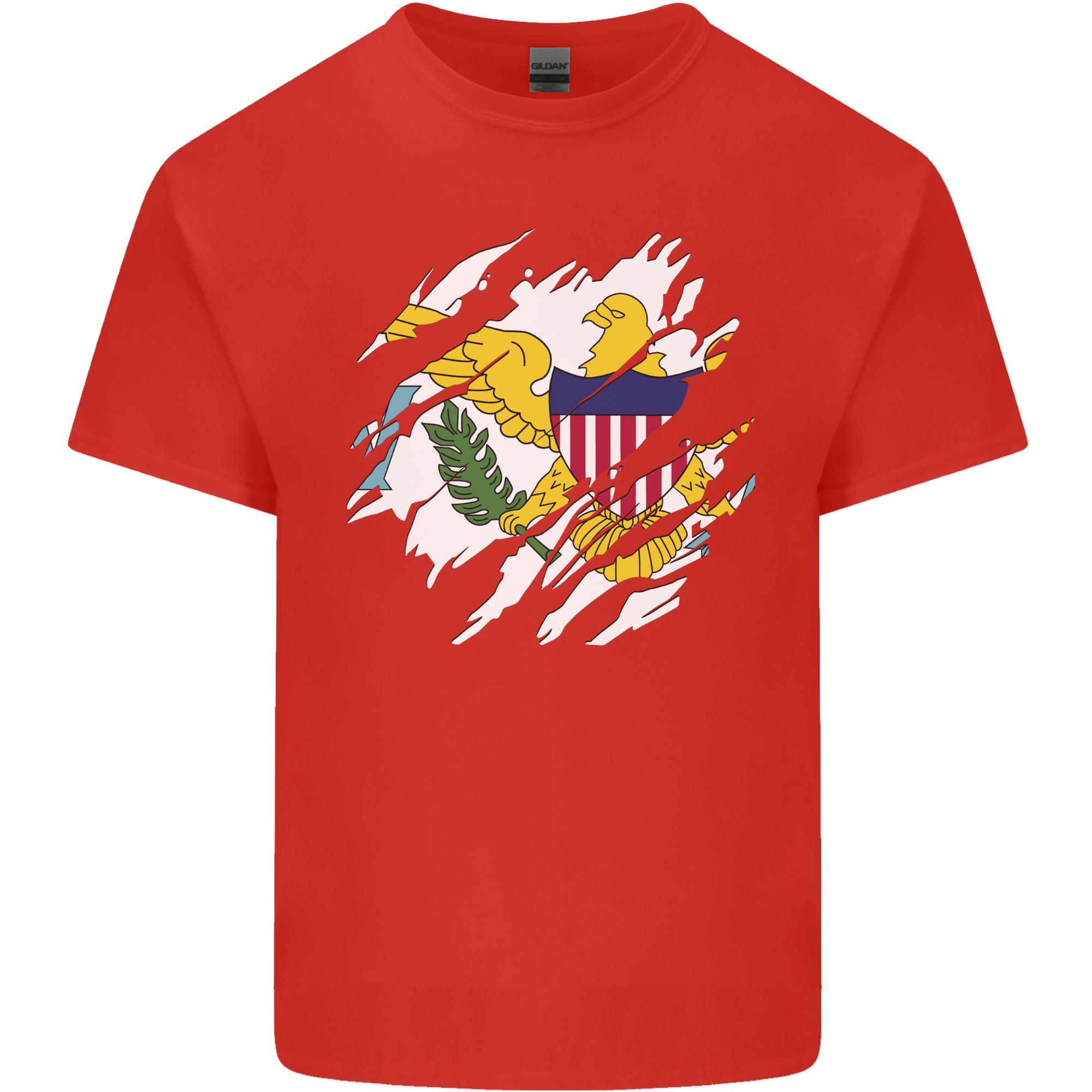 Torn Flag Virgin Islands US Unisexs Light Cotton TShirt S