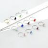 Exquisite C-shaped Diamond-set Petal Nose Ring Exotic Nose Decoration Nose Clip Human Puncture Jewelry