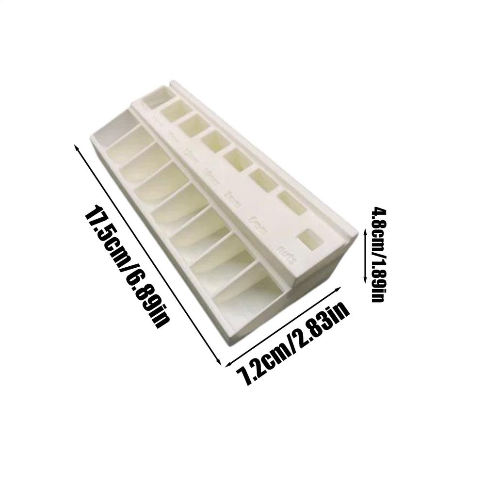 

Автоматичний сортувальник розмірів гвинтів Коробка-сортувальник для зберігання болтів M3 Компактний корпус для 3D-друку Ящик для інструментів для кріпильних елементів, гайок Майстерня Будинок Гараж білий