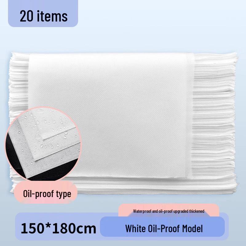 Thickened Non-Woven Disposable Bed Sheets - Breathable, Waterproof & Oil-Proof for Beauty Salons & Massage Tables