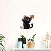 3D Cute Black Cat Butterfly Kawaii Toilet Wall Sticker Self-Adhesive Waterproof Removable Bathroom Home Decor Art