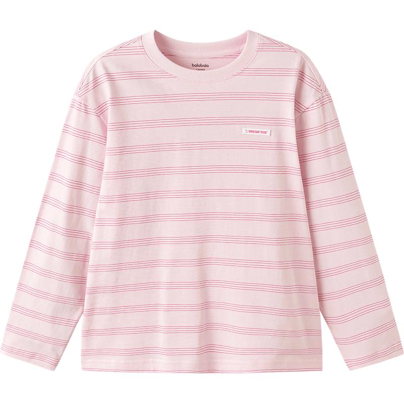 Balabala Kids' 2026 Spring Striped Long-Sleeve T-Shirt