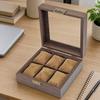 Watch Display Box with Cushioned Pillows Secure Clasp for Dresser