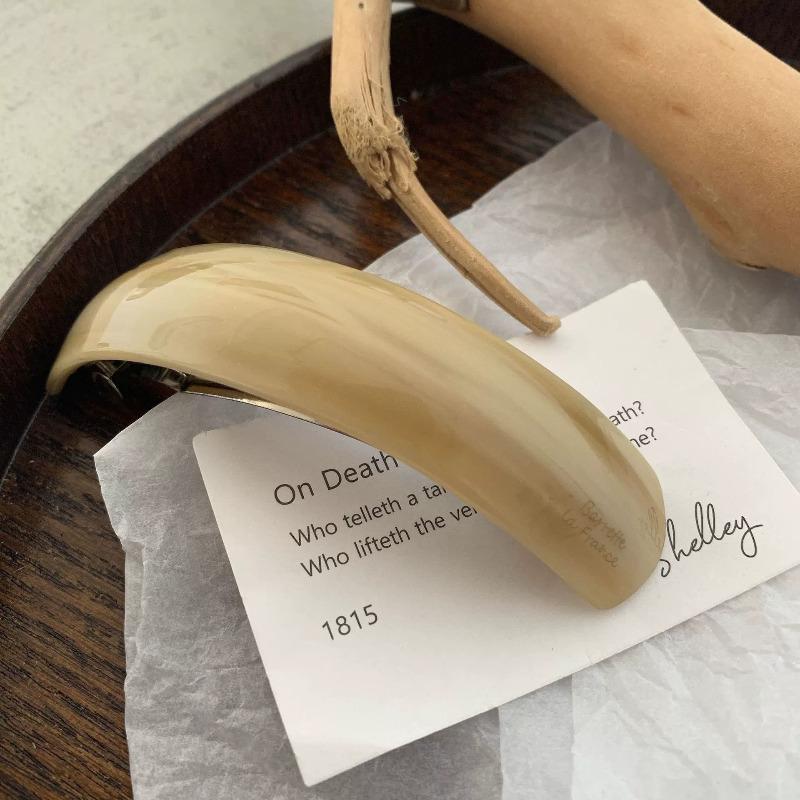 Milk Coffee Color Vintage Hair Clip Korean Spring Clip Ponytail Hodler Back of The Head Shark Clip Hair Styling Accessories New