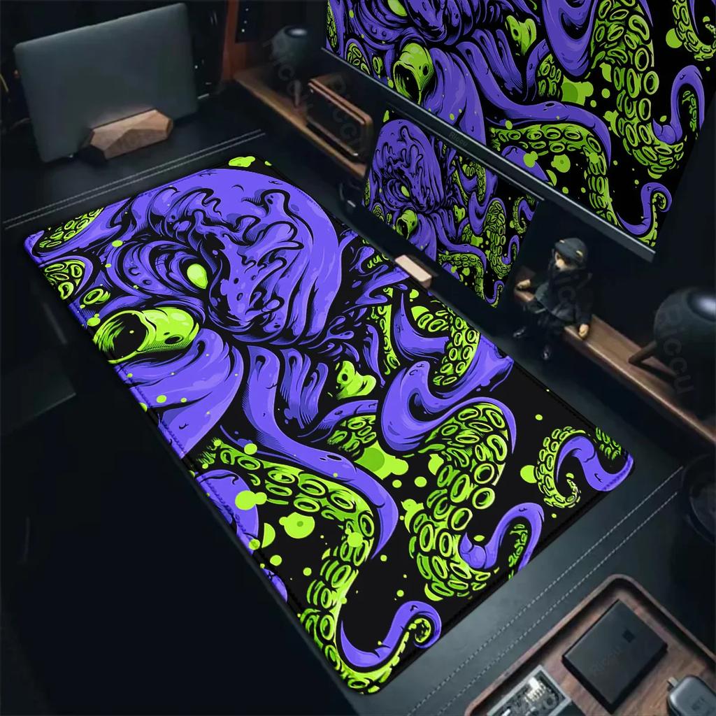 Oktopus Monster Mauspads Große Größe Gamer Tastatur Schreibtischunterlagen Computertisch Gaming Matte XXL Erweitertes Mauspads Büro Zubehör