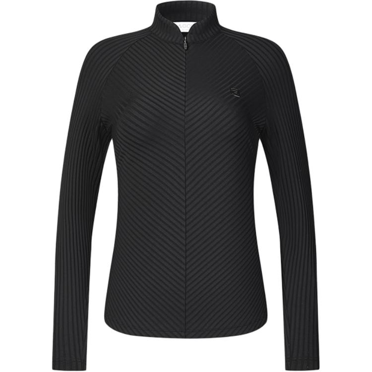 

Fila Женский трикотажный лонгслив на молнии Golf Series UV Slim Fit в полоску, цвет глубокий черный A11W435213F-BK M