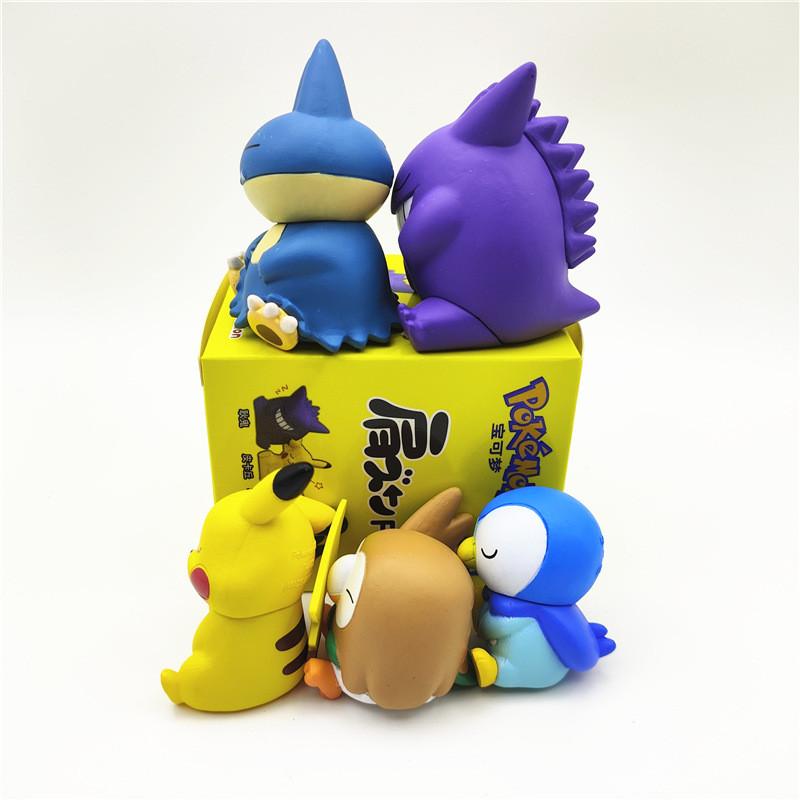 Cute Collectible Pokemon Blind Box Pvc Figures Pikachu And Snorlax Included