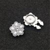 Shirt Button Cover Decorative Button For Women Wedding Accessories Rhinestones Flower Design Button Clip for Formal Shirt