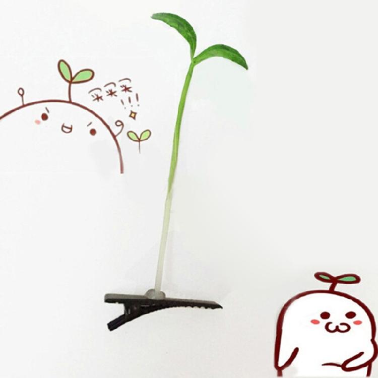 Bean Sprout Bangs Duckbill Hair Clip Funny Hair Barrette Trendy Ponytail Decor