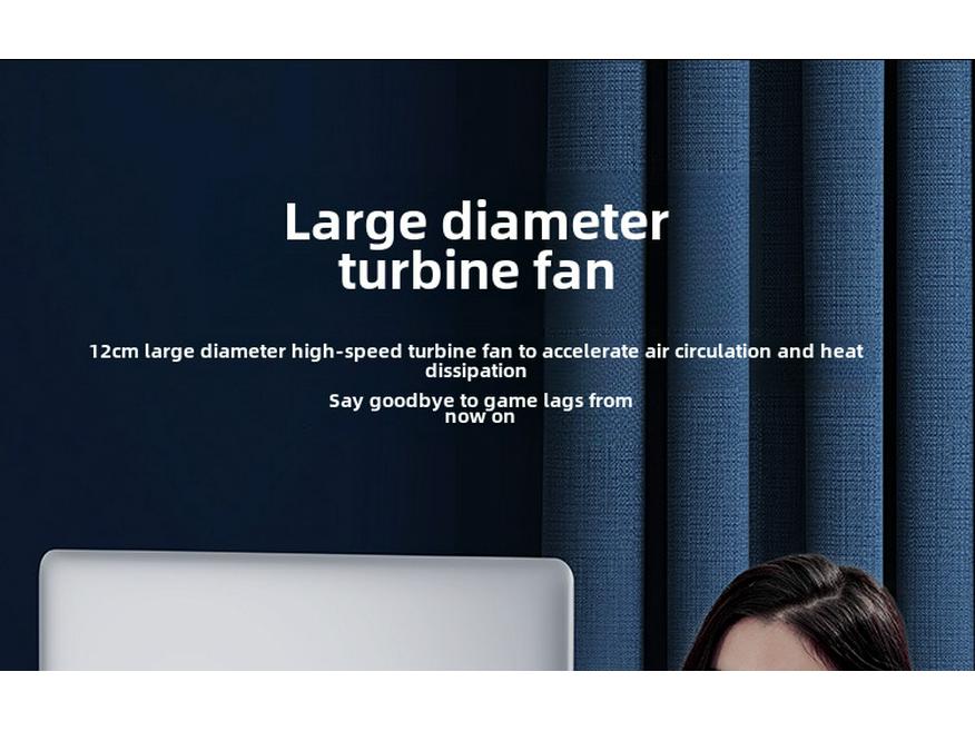 Adjustable Turbo Cooling Laptop Stand: Suspended Carbon Steel Base for Heightened Cooling