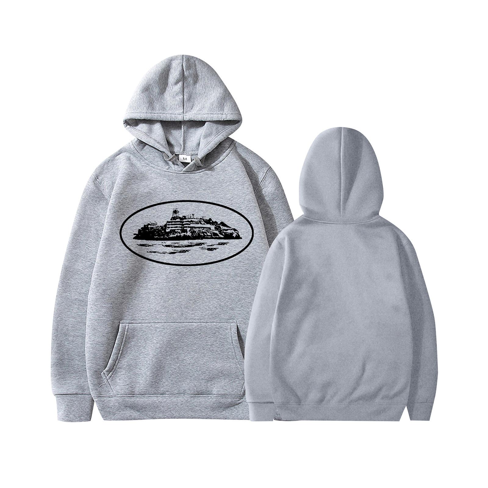 

Women s Plush Long Sleeved Loose Fitting Pullover With Letter Print And Rope Hoodie M
