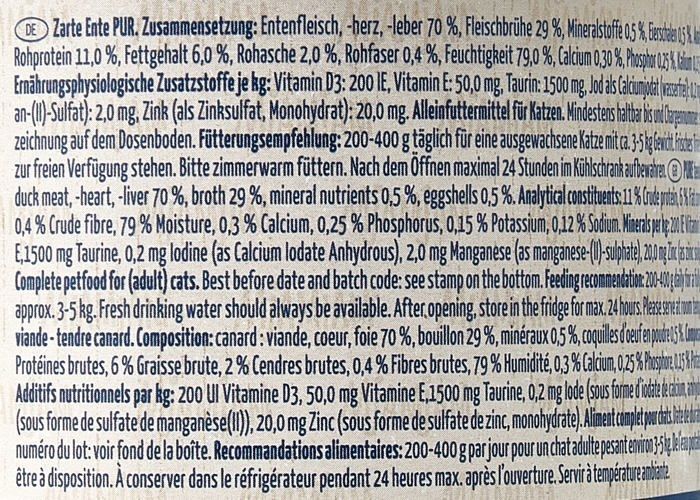 Alimentation humide pour chat - MjAMjAM - Pâtée - 99% viande - Sans céréales - 1.2 kg