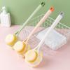 2-in-1 Body Bathing Brush with Soft Bristles & Loofah, Long Handle Back Scrubber & Massage Shower Brush for Deep Cleansing, Exfoliating & Skin Pol
