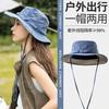 Washed old bucket hat men and women summer outdoor camping new sunshade sunscreen mountaineering western cowboy hat