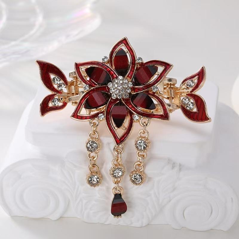 Fashion Crystal Butterfly Women's Hair Clip Colorful Rhinestone Elegant Kawaii Girl Tassels Hair Accessory Hair Clip Headband