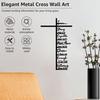 Metallkreuz Wandkunst Schrift inspirationale Glaubenserklärung Design Vintage Wanddekoration Kreuz Hängende Kunst für Zuhause Kirchen Dekoration