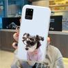 Roztomilý pes knírač nosí brýle pouzdro na telefon pro Samsung Galaxy S10 S21 S22 Plus Ultra A91 A51 A21S A12 Průhledný kryt na telefon