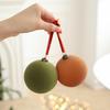 Set of 6 Christmas Tree Ornaments: 8cm Plastic Flocking Colored Balls