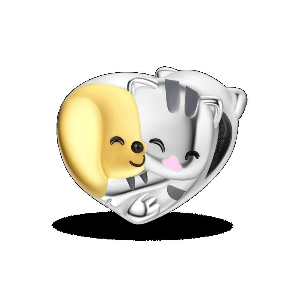 925 Silver Golden Charm Crown Family Tree Safety Chain Hollow Beads for Women DIY Bracelets Jewelry