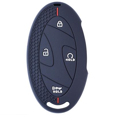 Silicone Car Key Case Durable Protective Cover Fits for Hyundai Sonata Ioniq 6 Grandeur GN7 Azera Oval Remote Key Fob