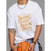 White T-Shirt with Dancing To Phit Smhy Lifctave Graphic Print for Casual Wear