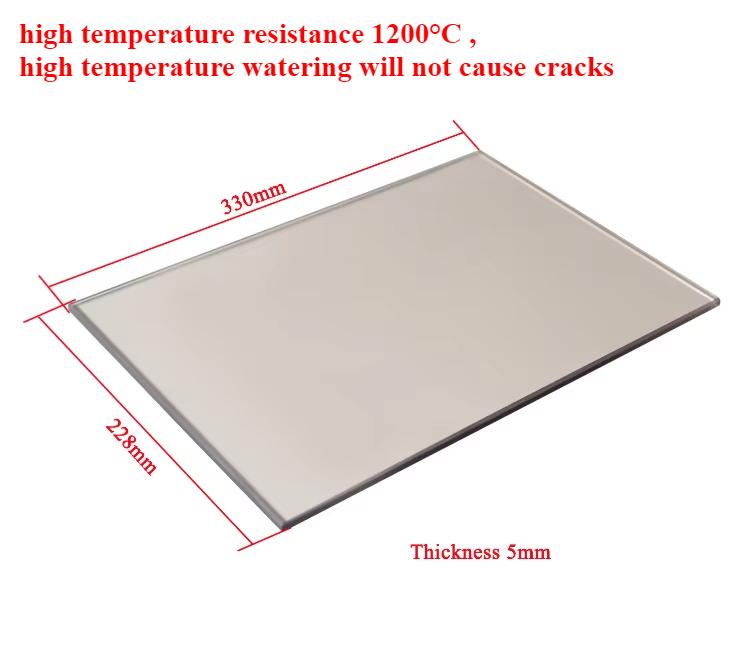 1 PZ Vetro porta camino stufa a legna ceramica microcristallina trasparente Resistente alle alte temperature Vetro spessore 4mm/5mm