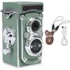 Jectse Vintage Digital Portable TLR Style Retro Video 24MP Autofocus Vlog Camera with Manual for and Adults Camera, 2.7K Joystick, Beginners, Teens,