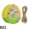 10pcs Wooden Easter Pendants Diy Painted Bunny Eggs Hanging Ornament Wood Slices For Home Decor Happy Easter Party Supplies Gift 25-26
