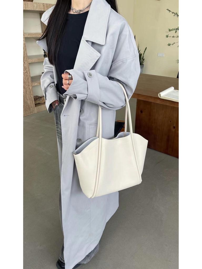 2025 Women's Large Soft Leather Designer Handbag, High-Capacity Cowhide Shoulder Bag