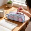 Girls Heart Canvas Pencil Case With Large Capacity And Lace Embroidery For School Supplies