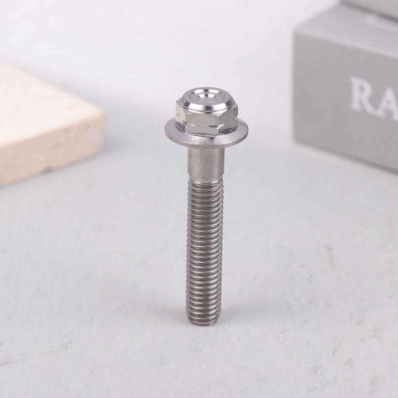 Titanium Alloy Flange Head Screw M6M8M10 Motorcycle, Car Modification, Weight Reduction, External Hexagonal Screw