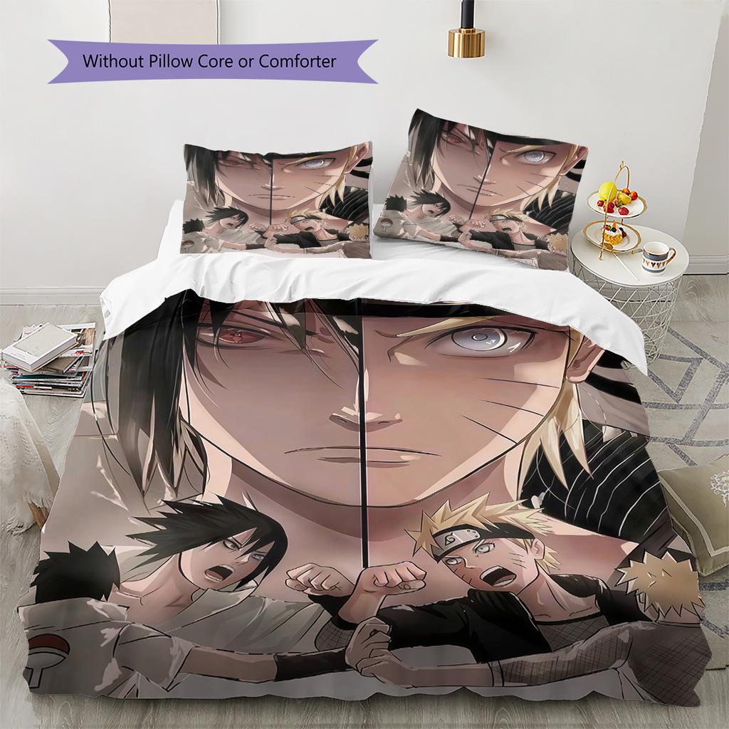 Naruto Cartoon Comfortable Soft Duvet Cover, Children Bedding Gift Set, Extra Large Various Sizes-HE77