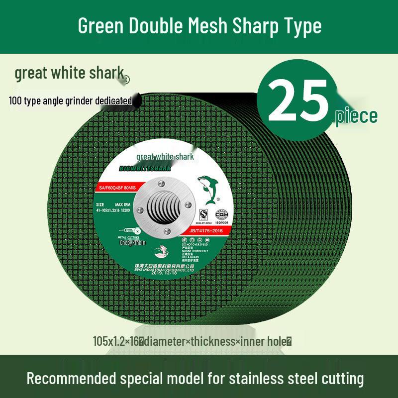 Great White Shark Angle Grinder: Stainless Steel Resin Cutting and Polishing Disc