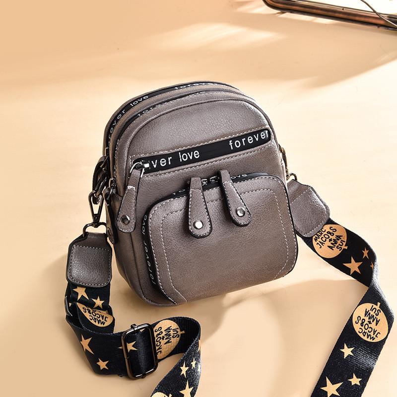 Stylish Mini Round Pu Shoulder Bag For Women In Black Gray Pink Coffee Red And Yellow