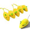 5Pcs Lemon Mouse Cat Toys Catnip Filled Cute Mouse Plush Cat Chew Toy Kitten