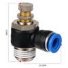 Pneumatic Air Tube Connector with Blue Cap SL4-16-M5/01/02/03 Quick-Plug