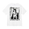 Grenzüberschreitende europäische und amerikanische Trendmarken, eine Vielzahl bedruckter Herren- und Damen-Kurzarm-T-Shirts, 220 Gramm lockere Streetwear-T-Shirts
