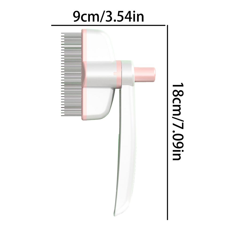 

Dog Comb For Matted Hair Rotation Design Pet Grommer Comb With Release Button Detangling Cat Comb Dematting Comb Cat Comb For розовый