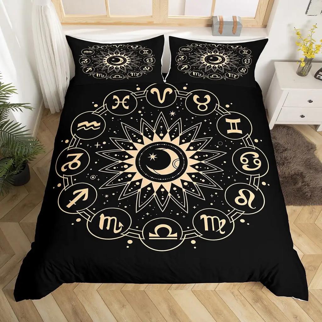 Yin Yang Tai Chi Soft Duvet Cover Set,Beding Set for Children Kids Plus Adult People, Home Decor, Quen Sized Dimensions Warm Soft Comfortable Plus