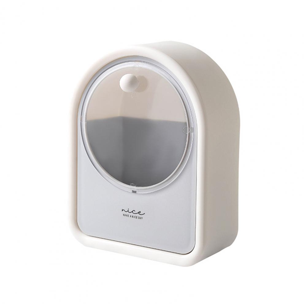 Excellent Cotton Pad Dispenser Easy To Take Sanitary Practical Wall Mounted Makeup Cotton Swabs Flip Organizer Storage Box