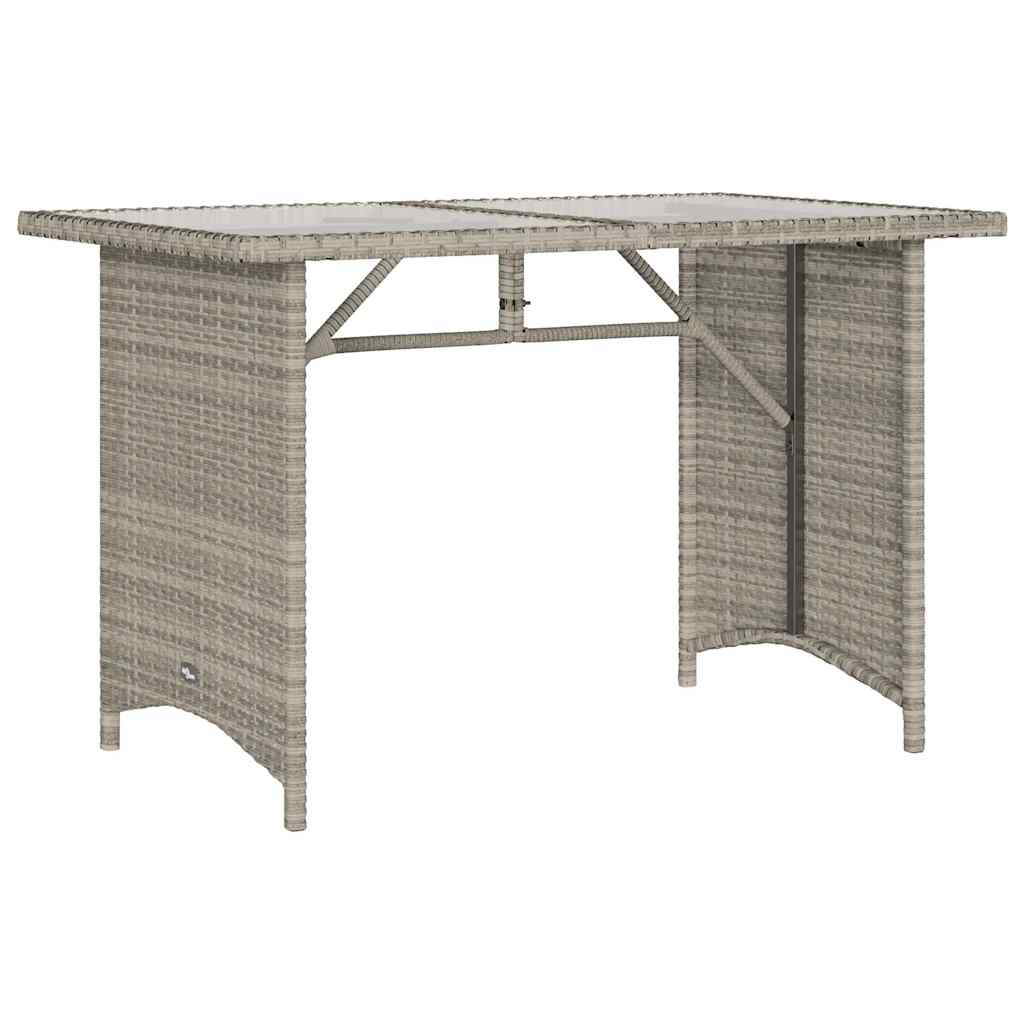 2 Piece Outdoor Dining Set with Cushions Light Grey Poly Rattan