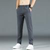 Men's Summer Thin Ice Silk Straight-Leg Casual Pants – Breathable, Fashionable Trousers.