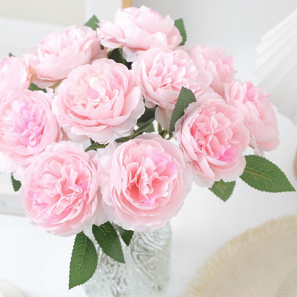 5/10Pcs Peony Artificial Flowers Head 7.5cm Fake Flowers for Home Decor Garden Wedding Decoration DIY Garland Bouquet Accessory
