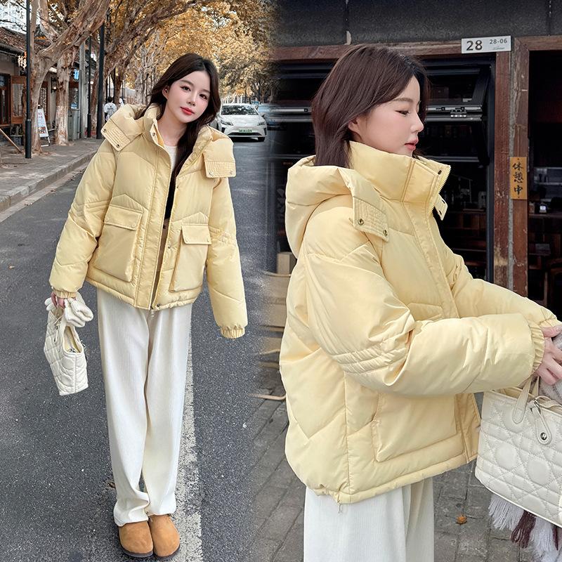 Short down cotton clothes for women's winter new thickened loose small bread clothes jacket